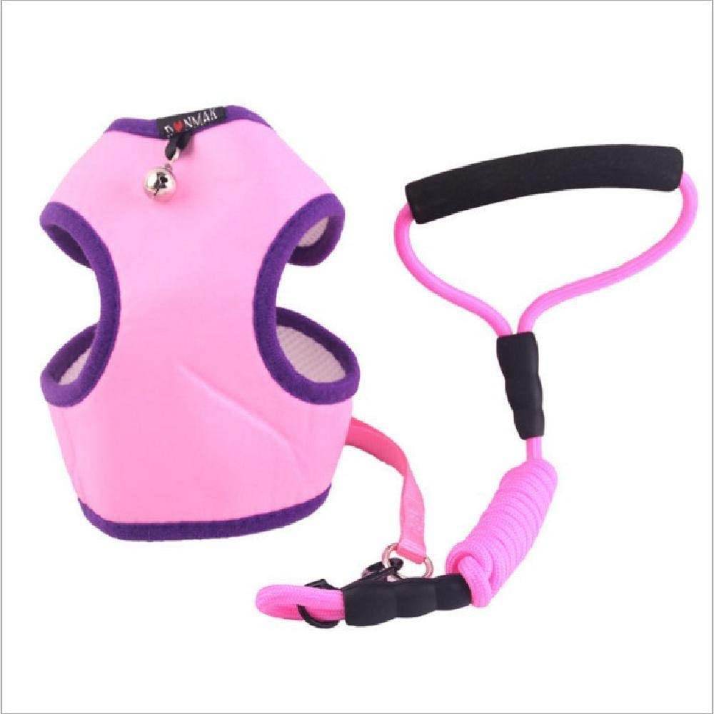  nobrand Tipo de Chaleco con Cuerda de tracción para Perro pequeño, Pecho y cinturón Trasero, bomei, Oso Cadena de Perro de Peluche para Perro, Cuerda de Caminar, Productos para Animales de compañía. 