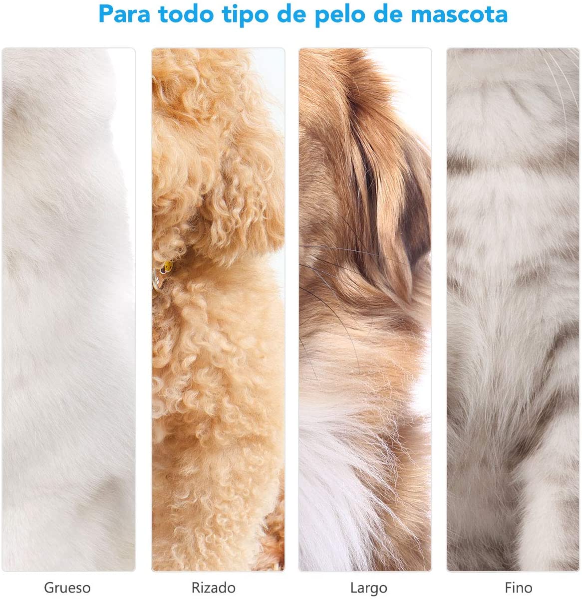  OMORC Cortapelos Perros Profesional, 2 Tipos de Tijeras, Cortaúñas,Lima de uñas y 4 Guías de Peine ,Cortapelos para Perros Inalámbrico Carga Rápida y Bajo Ruido para Perros, Gatos y Otros Animales 