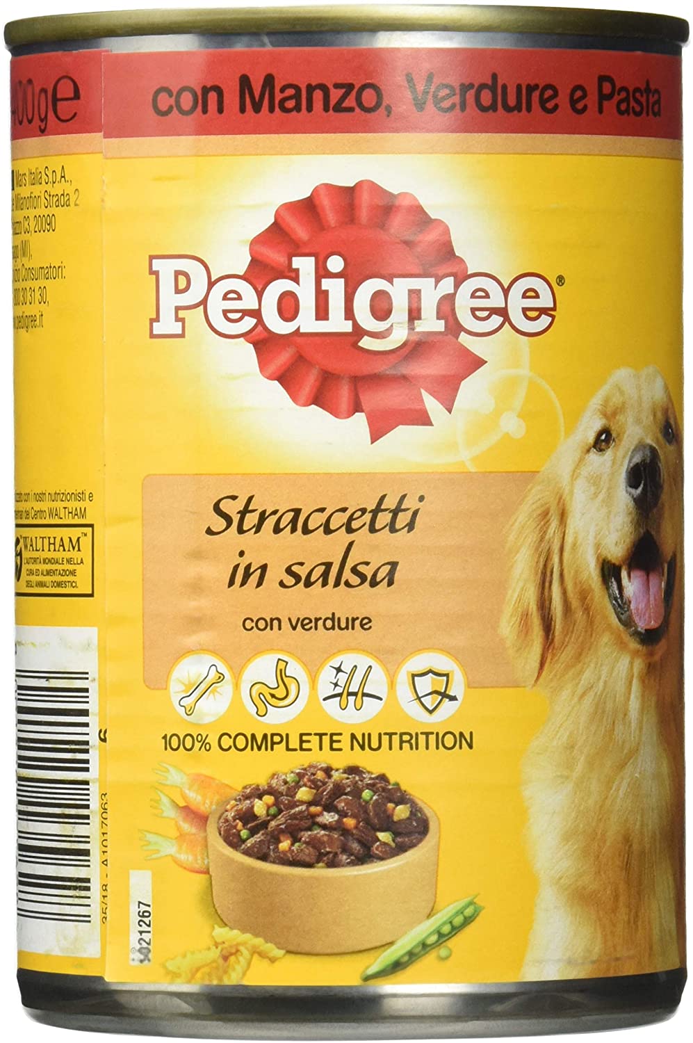  PEDIGREE Televes straccetti de Salsa con Ternera, Verduras y Pasta Lata – Paquete de 24 Unidades 