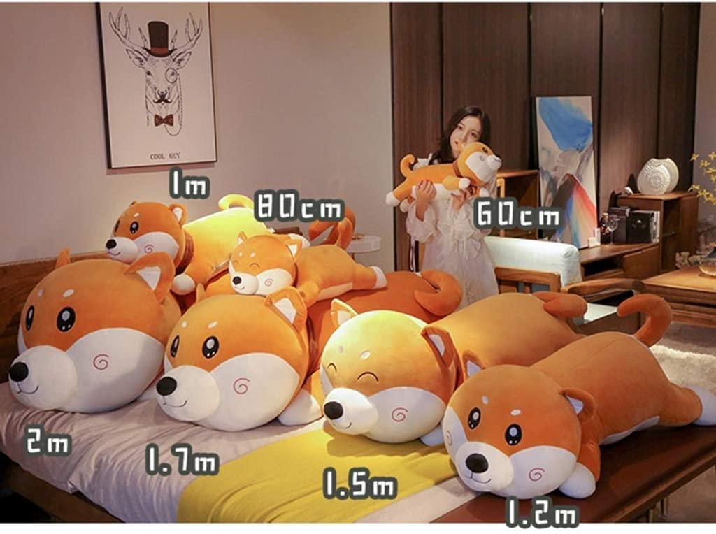  ZMDZA Juguete de Felpa, Perro Relleno de la Felpa Almohadilla Animal de Peluche niños Que Abraza la Almohadilla de Dormir Confort Amortiguador del Juguete de Felpa Suave (Size : 80cm) 