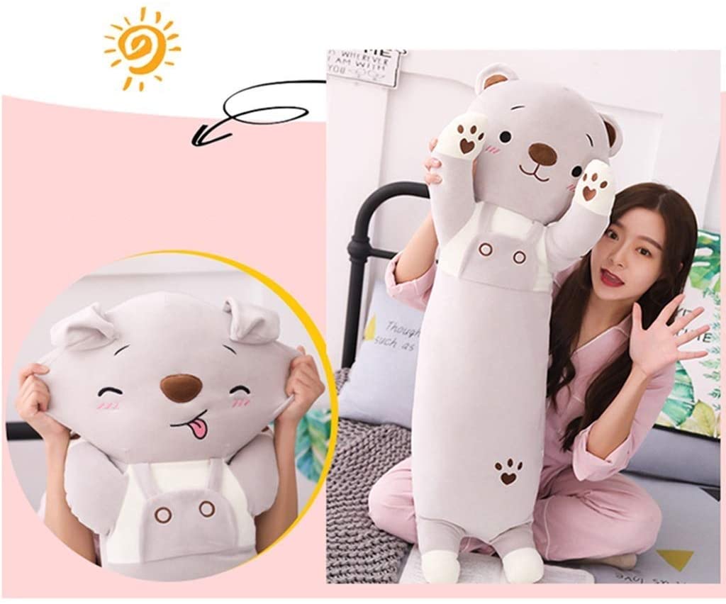  ZMDZA Juguete de Peluche, Forma Super Suave Felpa del Animal Relleno del Juguete de Felpa Suave Que Abraza el Animal Dormido Kawaii Almohada (Color : B, Size : 70cm) 