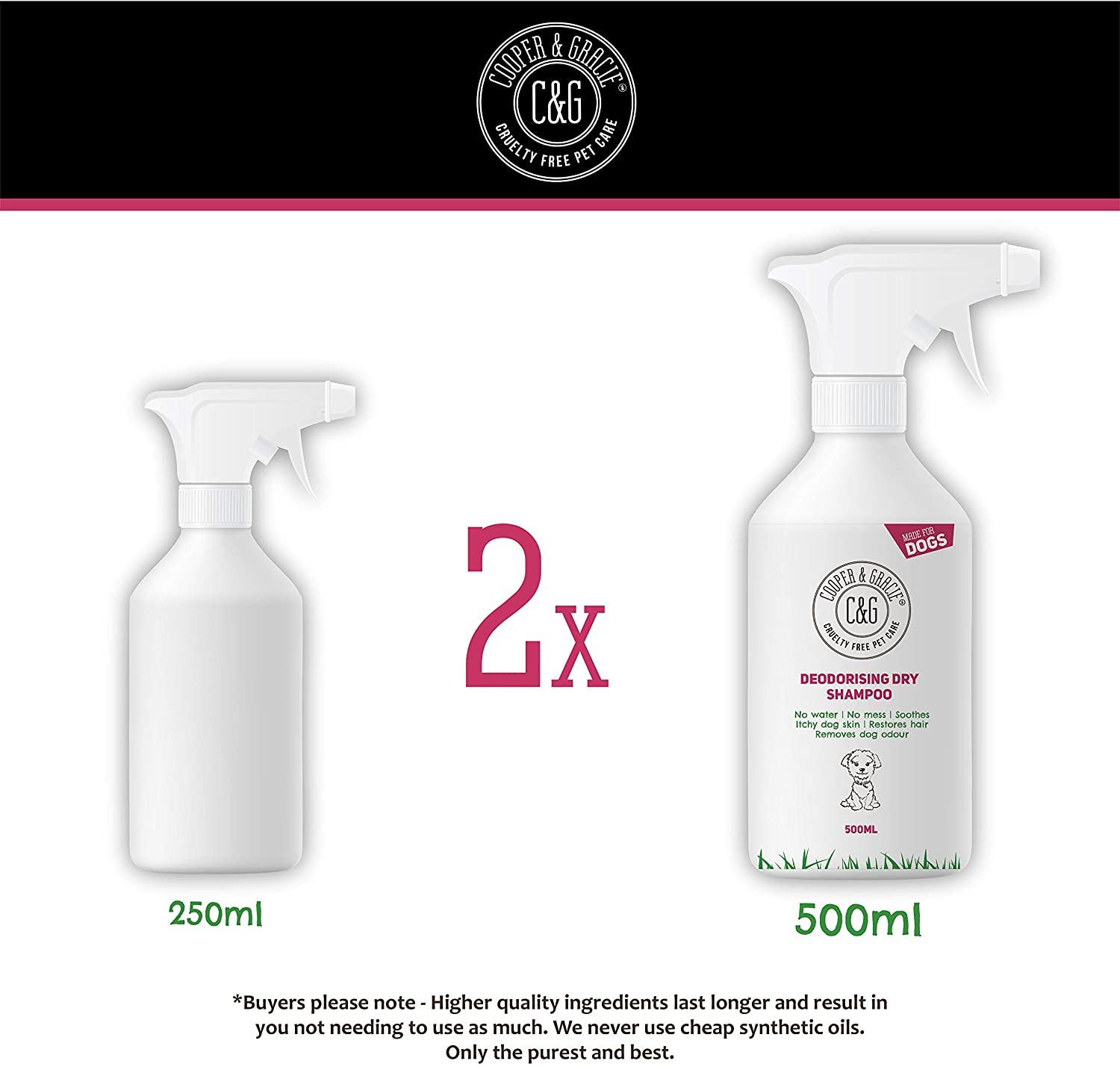  Champú seco para perros con olor a perro, limpiador de manchas, sin crueldad, productos de aseo sin agua, desodorante de olor orgánico de lujo, neutralizador, limpiador antibacteriano, 500 ml 