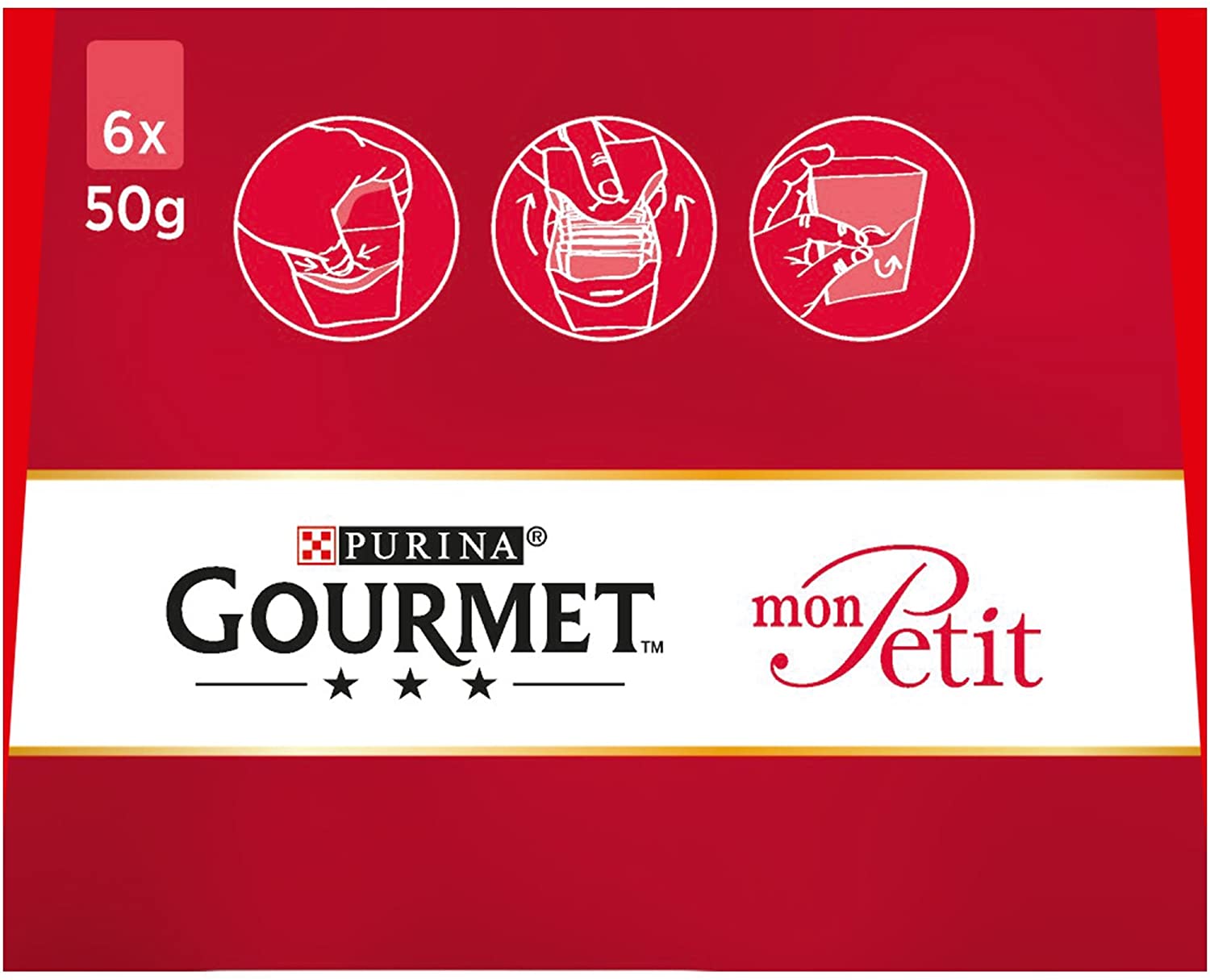  Purina Gourmet Mon Petit comida para gatos Carnes 8 x [6 x 50 g] 