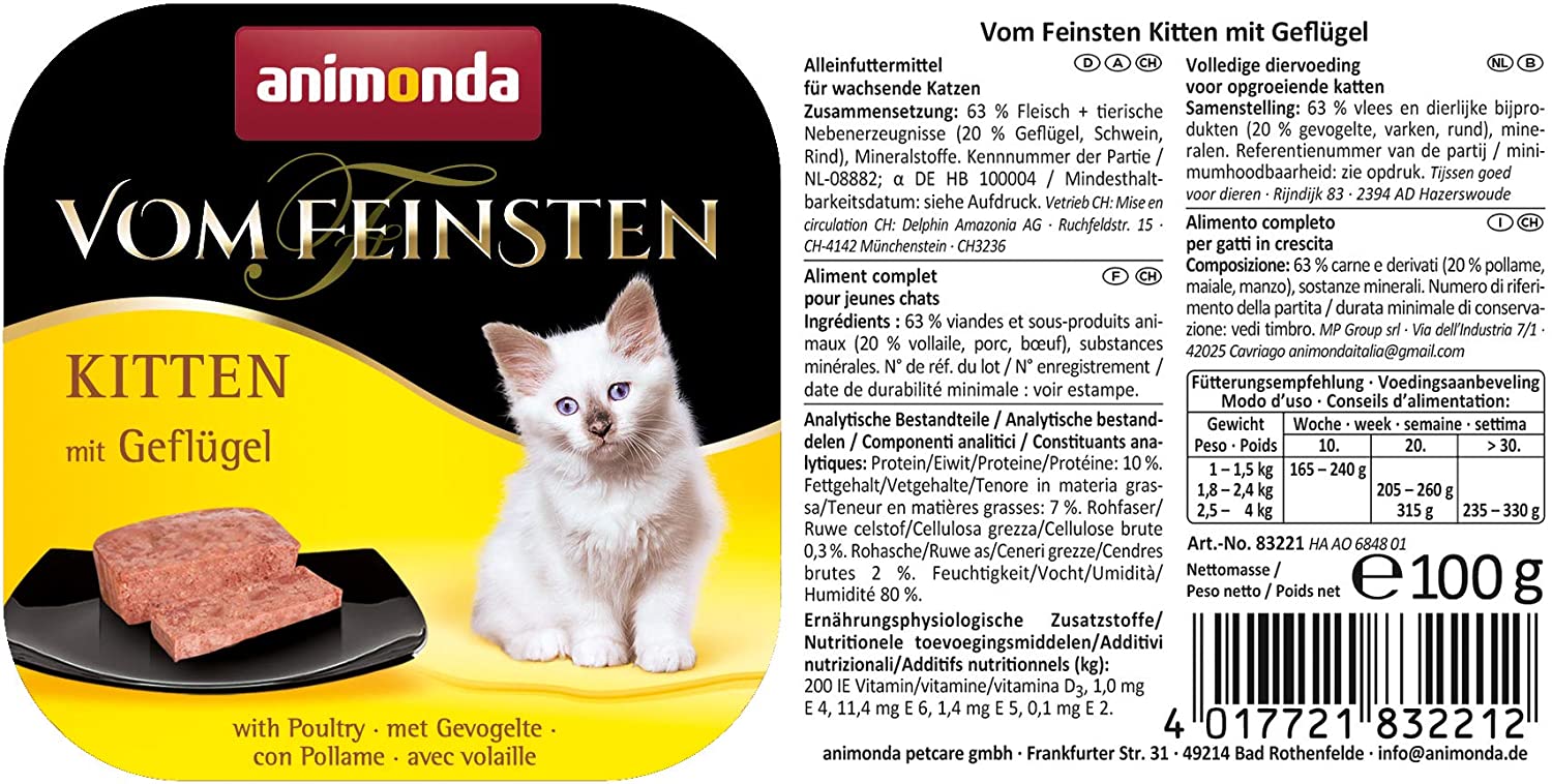  Animonda Comida Exquisita para Gatos, Pack de 32 Unidades (3,2 kg) 