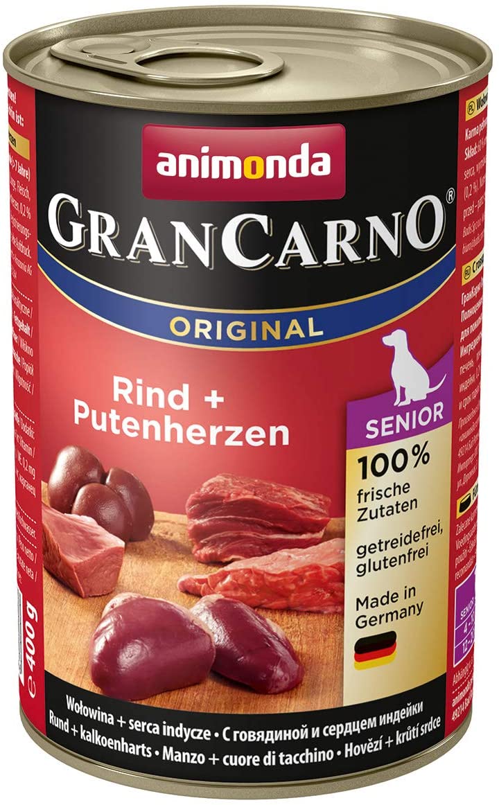  Animonda Comida para Perros, Perros Senior a Partir de 7 años, Comida húmeda, Pack de 6 Unidades, 400 g 