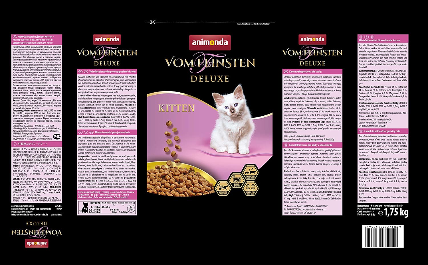  Animonda Vom Feinsten Deluxe - Pienso seco para Gatos, Varios sabores 