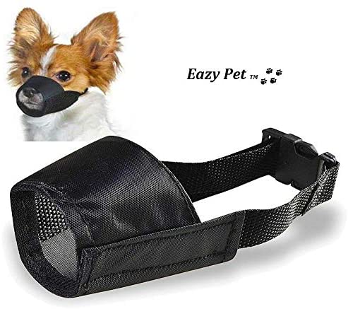  Bozal para perro extra pequeño tamaño XS color negro transpirable antimordeduras corteza de nailon compatible con pomeranian Prague Rat Terrier juguete ruso Fox Terrier Toy Poodle Yorkshire Terrier 
