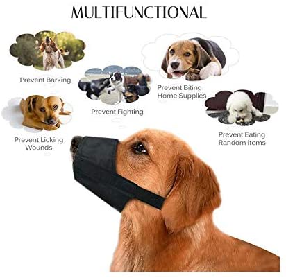  Bozal para perro extra pequeño tamaño XS color negro transpirable antimordeduras corteza de nailon compatible con pomeranian Prague Rat Terrier juguete ruso Fox Terrier Toy Poodle Yorkshire Terrier 