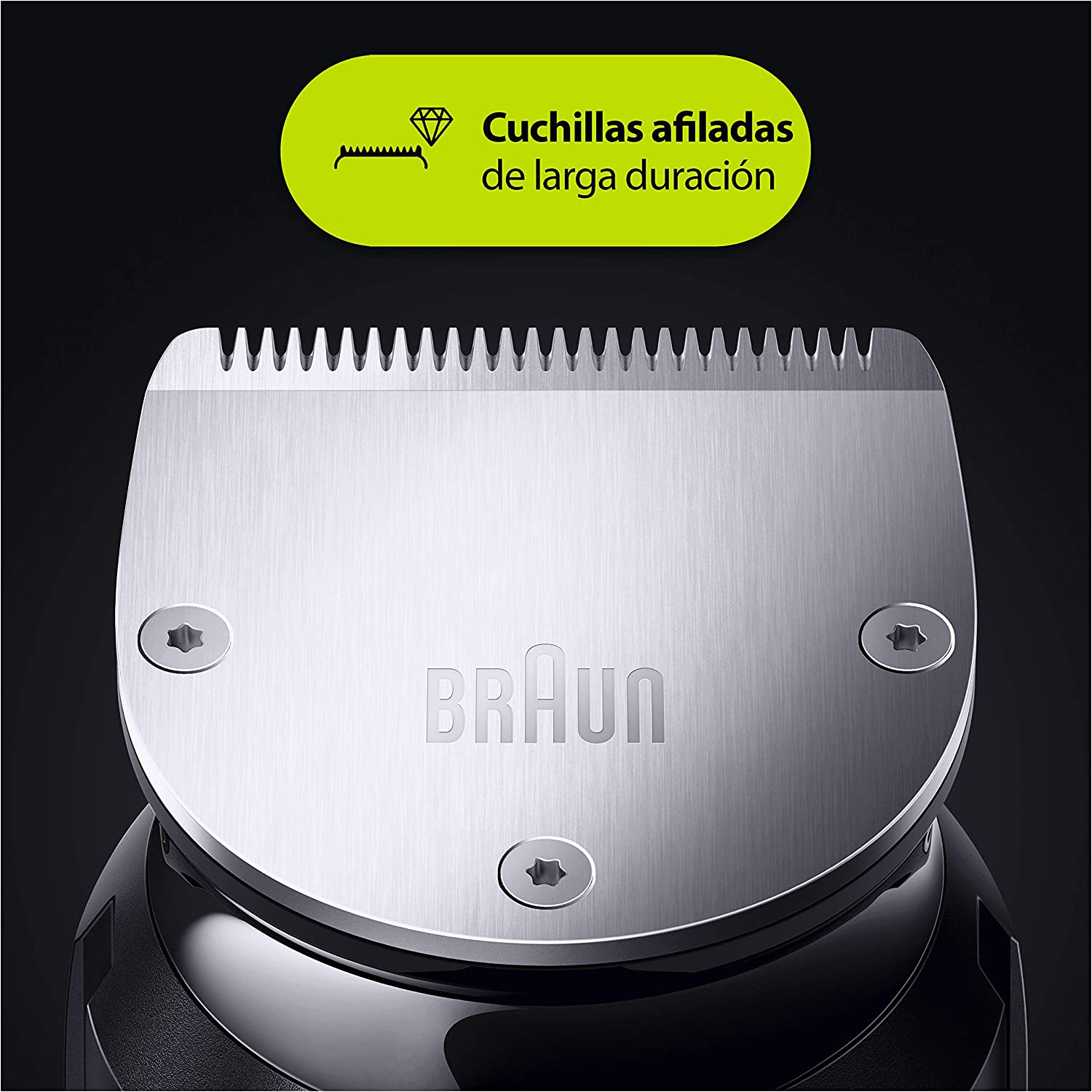  Braun Recortadora MGK7220 10 en 1, Máquina recortadora de barba, set de depilación corporal y cortapelos para hombre, color gris plateado 