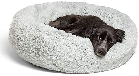  Cama para mascotas Moderna felpa suave Ronda cama del animal doméstico, de dormir de invierno cubierta del gatito de peluche de la perrera for gatos o perros pequeños mini Mediana del gato del perro 