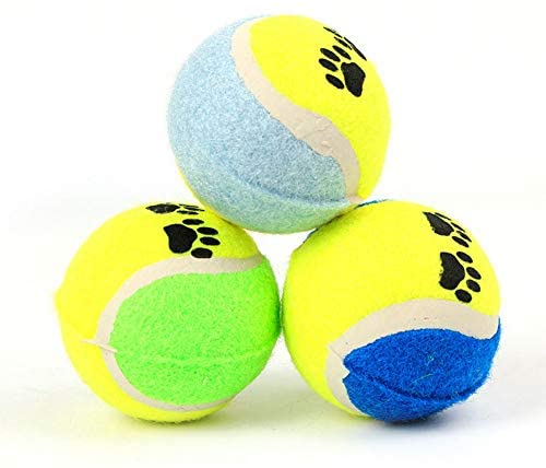 chongwan 2 Unids/Lote Pelota De Tenis Juguetes para Perros Diámetro 6 Cm Al Aire Libre Mascota Perro Entrenamiento Juguetes 