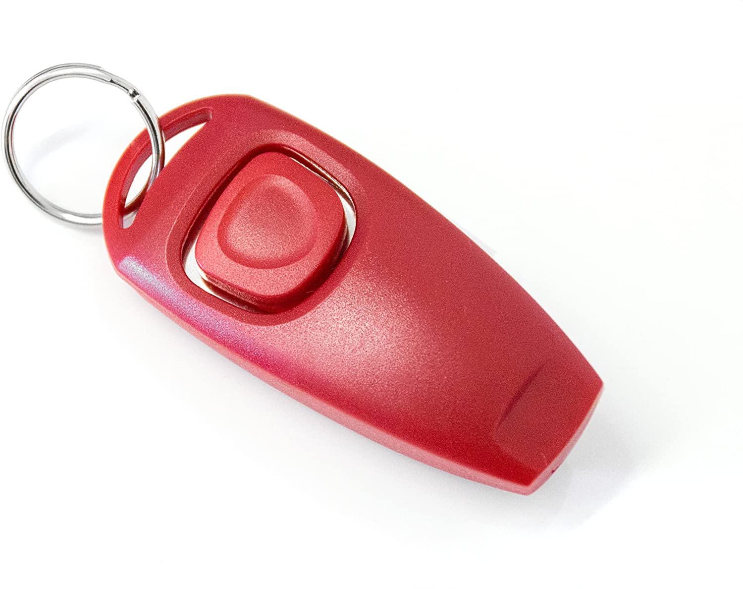  "Clicker 2en1 y silbato para perros" entrenamiento del entrenamiento del perro con clicker clicker perro silbato para perros clicker perro en el color azul NUEVO / marca PRECORN 