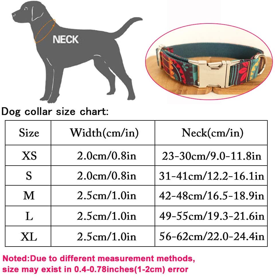  Conjunto Personalizado de Collar de Perro Estilo Bohemio Ajustable Correa Para Mascotas Conjunto de Etiquetas Etiqueta Para Perros Grabado con láser Adecuado Para Perros Grandes, Medianos y Pequeños 