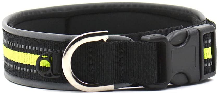  Dxlta Collar de Mascota con Tira Reflectante Nylon Ajustable para Mascotas Gato Perro Seguridad Nocturna 