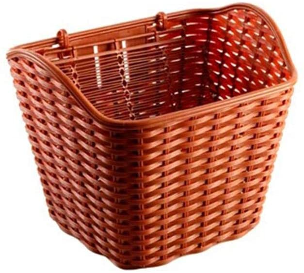  fllyingu - Cesta de Bicicleta compacta y Vintage, Cesta para Coche eléctrico, Plegable, Cesta para Bicicleta de montaña, Cesta Frontal de plástico, con Cubierta, Cesta Grande para Bicicleta 