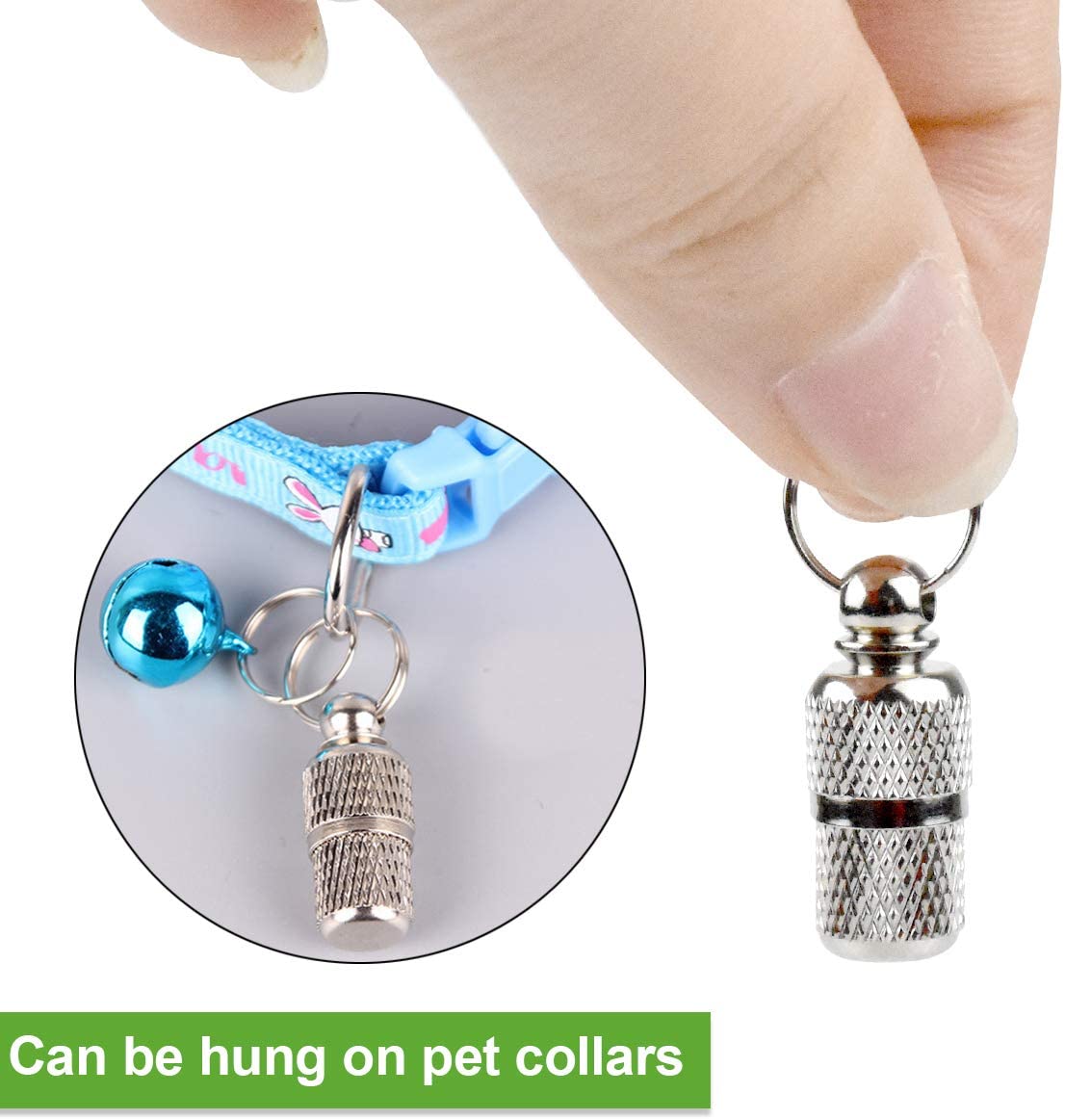  Fodlon 5 Etiquetas de Identificación de Mascotas Perro ID Tag Colgante Perro Personalizado con Nombre Gatos Accesorios Placas Identificativas Perros Anti-Perdido Etiqueta de DireccióN Incluida Llavero 