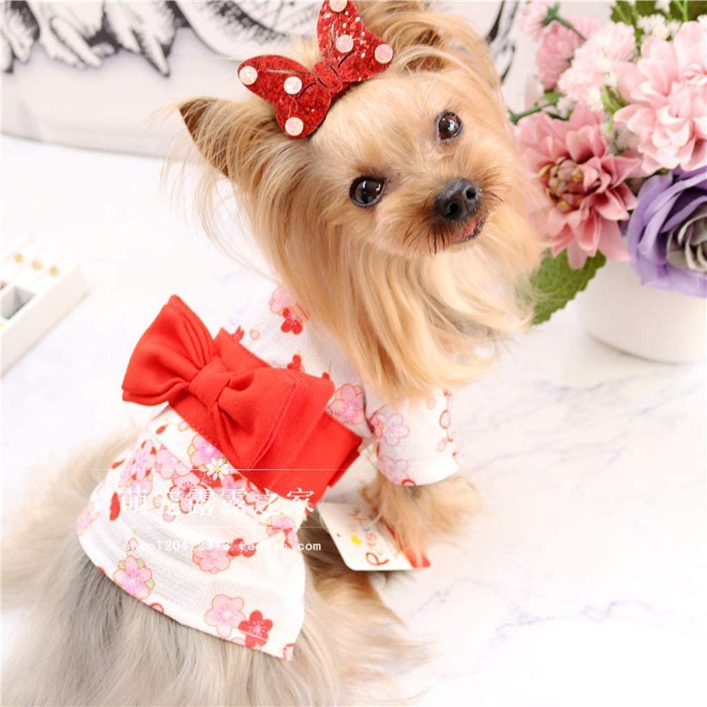  FTFDTMY Toalla Kimono Cute Cat, Toalla Absorbente de baño Pomerania de Corgi Bulldog francés - Albornoz para Perros de la casa de Estudiantes (Color: B, Tamaño: L) 