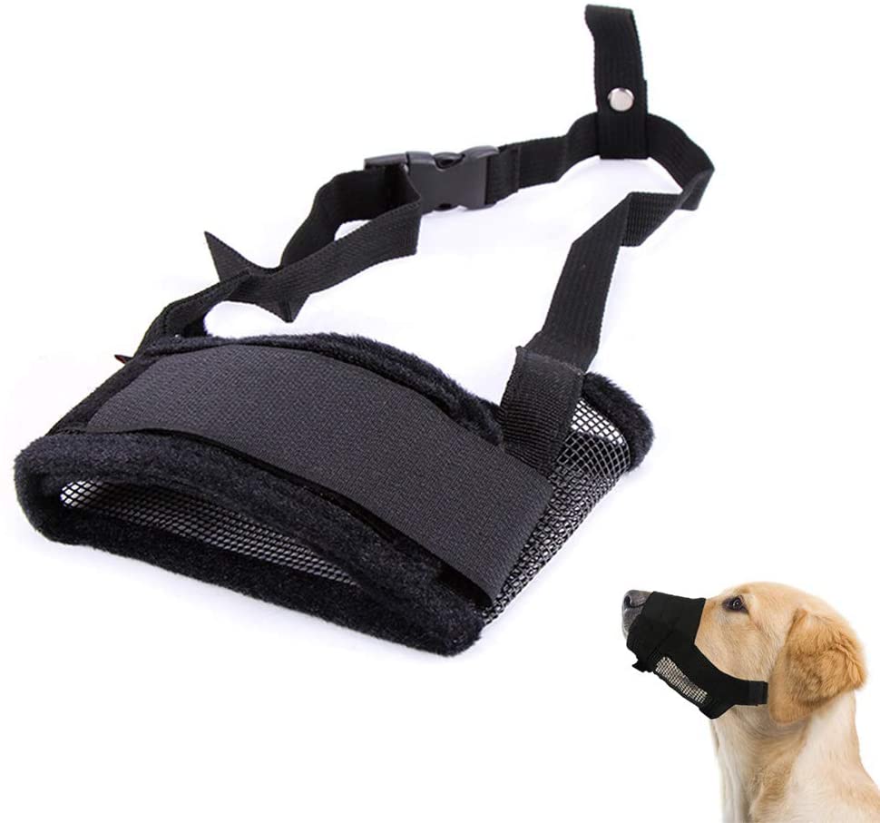  Galaxer Cane Muso Morbido Materiale in Nylon Cane Bocca Scatola Prevenire Anti Mordere, Abbaiare e Masticare con Loop Regolabile 