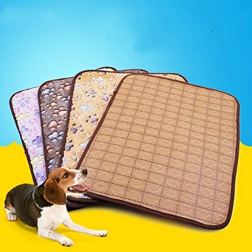  GUPENG Cama para Mascotas Súper Felpa Camas for Mascotas, Mascotas de Doble Cara Mat Viña del Amortiguador de la Perrera del Gato Mat Manta for Perros, Gatos Especificación: M 40x29cm (Color : Pink) 