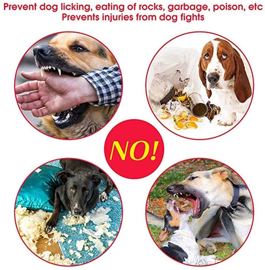  HEELE Bozal de Nylon para Perros Grande Previene Mordidas, Ladridos y Que Mastiquen Bozal Anti-Mordedura Ajustable para Mascota Perro (L, Negro) 