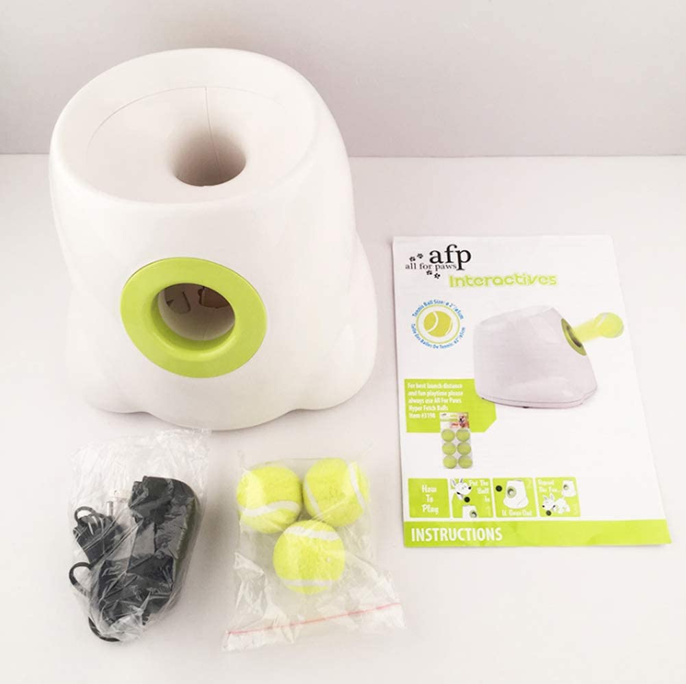  KAISHI Juguete Interactivo para Mascotas, máquina lanzadora automática para Mascotas, Lanzador de Tenis, Viene con 3 Pelotas de Tenis pequeñas de 5 cm de diámetro 