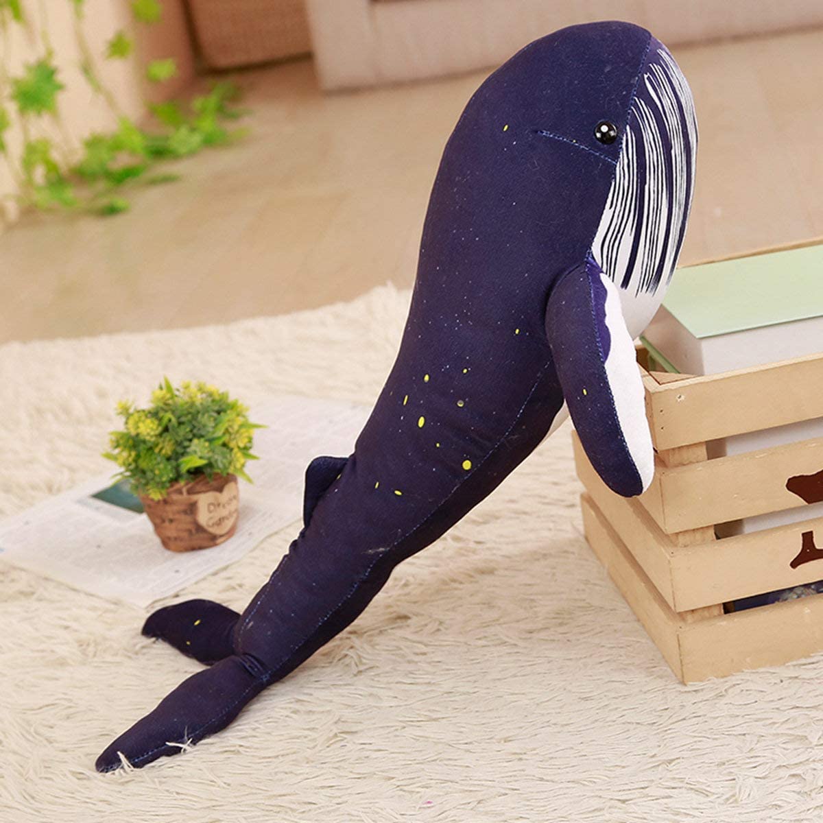  LOPMJUHNGUN Juguete De Peluche Simulación De Dibujos Animados Océano Animal Gran Tiburón Ballena Muñeca Almohada Muñeca Regalo para Niños 60Cm A 