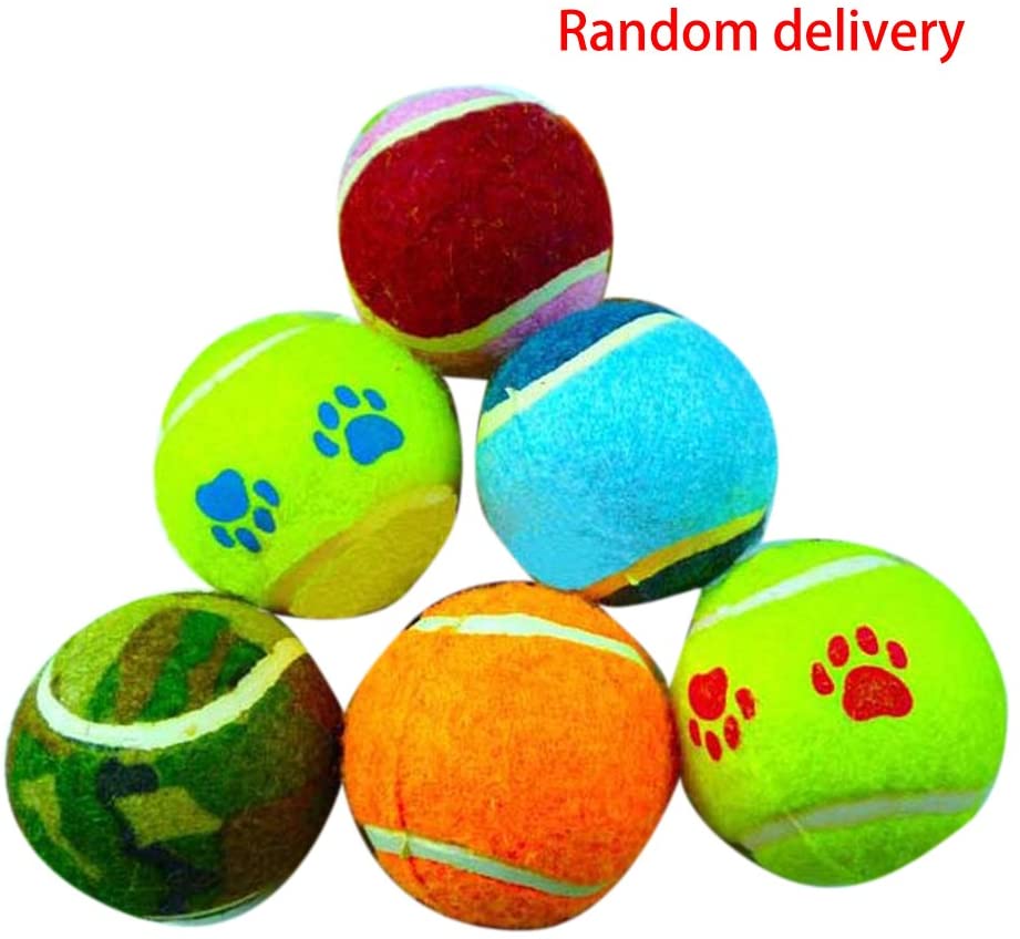  Lorsoul Perro Pelotas de Tenis Ejecutar Captura Throw Juego Chew Suministros Juguetes para Mascotas 