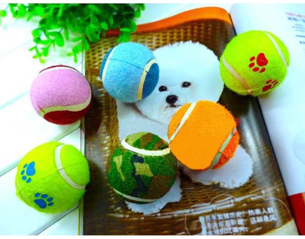  Lorsoul Perro Pelotas de Tenis Ejecutar Captura Throw Juego Chew Suministros Juguetes para Mascotas 