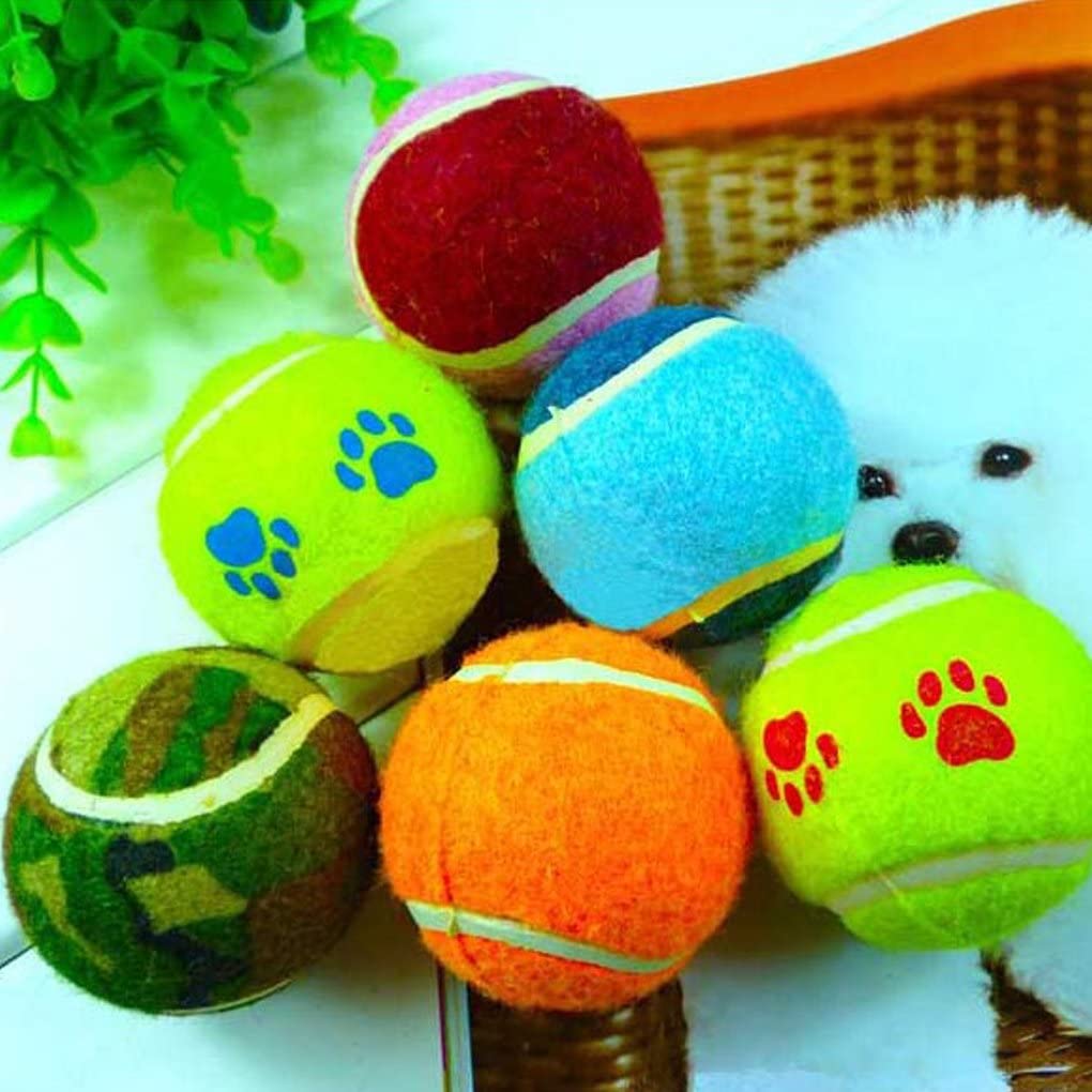  Lorsoul Perro Pelotas de Tenis Ejecutar Captura Throw Juego Chew Suministros Juguetes para Mascotas 