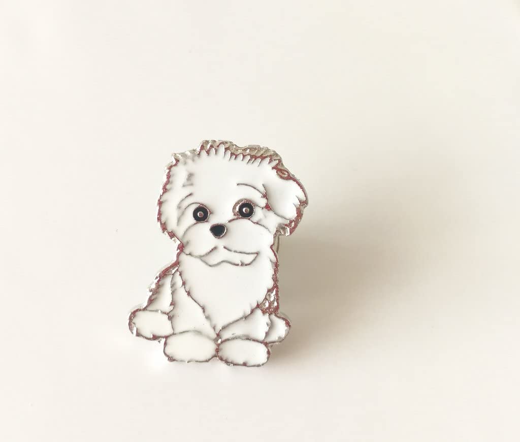  Lovely Pug DogBbearT® - Broche para perro, diseño de perro con texto en inglés Corsage Metal Pin Badge Dog ID Tags Christmas Birthday Gift 2PCS 