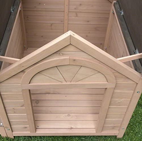  Luz abeto Comfort – Caseta de perro a casa muy bonito y práctico para su perro – Caja de almacenaje con Side Extension Que Proporciona Una zona de elevador de alimentación y una roofed 