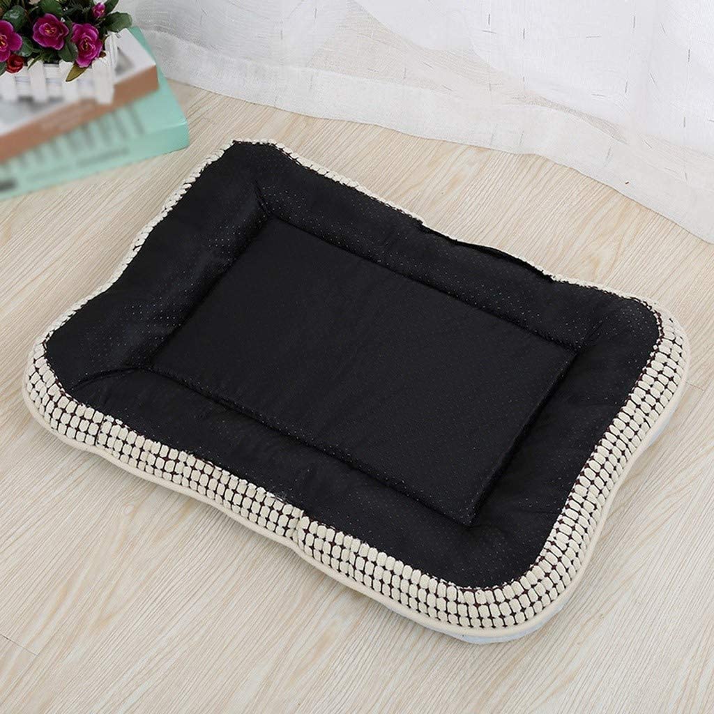  LVLVLO Amortiguador del Animal doméstico, Mullido Suave de la Felpa, Mejorar el sueño del Animal doméstico, colchón de Piel Suave ortopédica, Lavable a máquina,Gatos (Color : Gray, Size : XXL) 