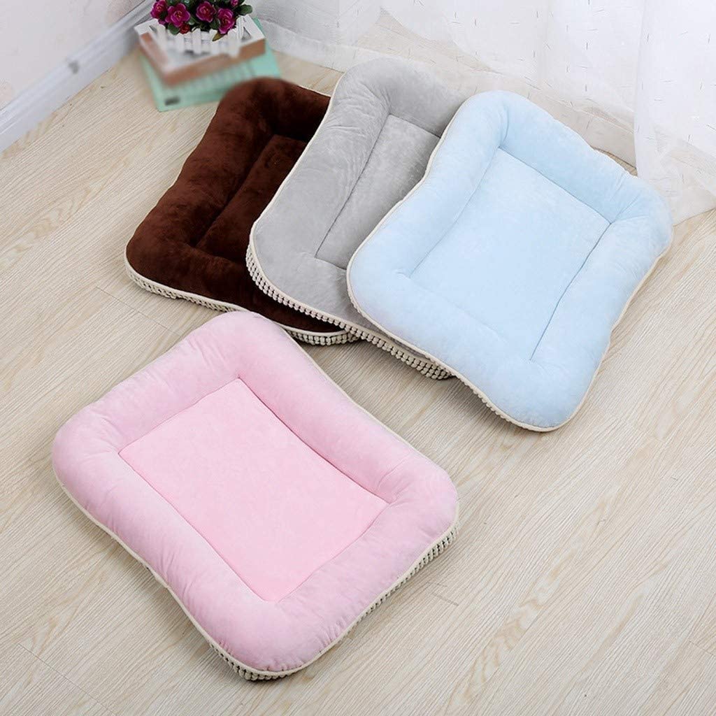  LVLVLO Amortiguador del Animal doméstico, Mullido Suave de la Felpa, Mejorar el sueño del Animal doméstico, colchón de Piel Suave ortopédica, Lavable a máquina,Gatos (Color : Gray, Size : XXL) 