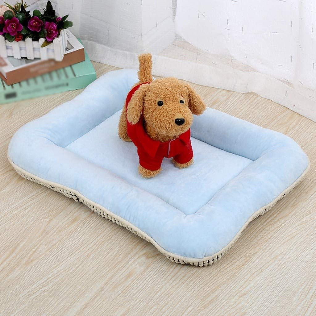  LVLVLO Amortiguador del Animal doméstico, Mullido Suave de la Felpa, Mejorar el sueño del Animal doméstico, colchón de Piel Suave ortopédica, Lavable a máquina,Gatos (Color : Gray, Size : XXL) 