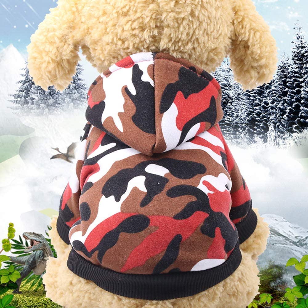  MYYXGS Abrigos De Camuflaje para Perros Perros Ropa De Camuflaje CáLida para Invierno Ropa Sucia para Mascotas Ropa con Capucha De Dos Patas M 