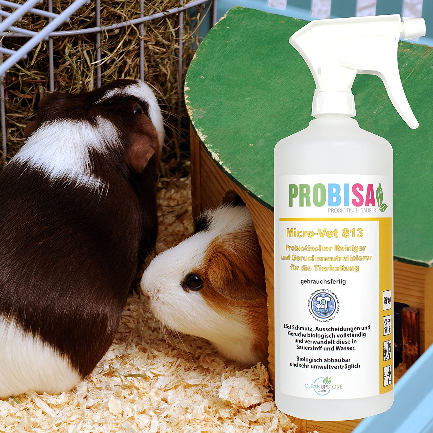  Neutralizadores de olor spray (Probisa Micro-Vet 813) de la orina del gato, perro y los roedores olores - y bio limpiador concentrado 40ml rendimiento 1-2 litros listos para usar asesino de olor / Removedor de olor 
