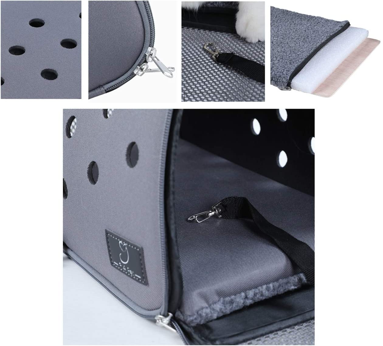  Perro Bolso Portador para Perros Pequeños Portátil Transportador De Mascotas Mochila Viaje Respirable para Andar En Bicicleta Excursionismo De Viaje Acampar 1-4kg/1-9lb（4 Colores） 