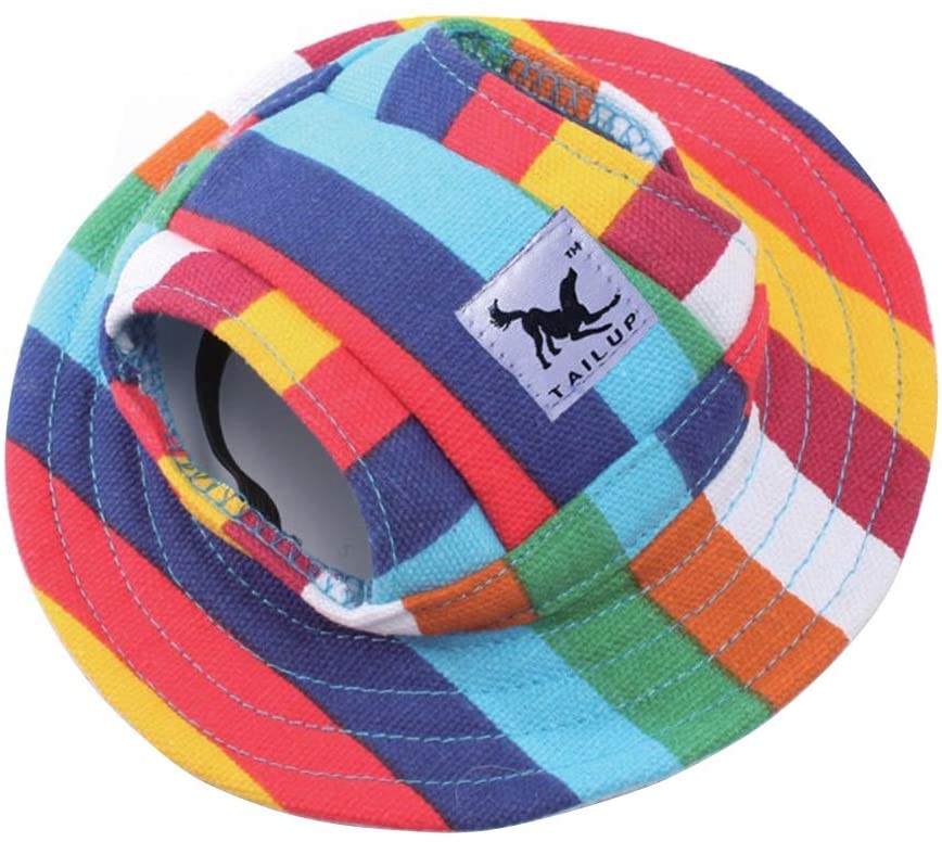  Qiaoniute Gorra de Lona para Perros pequeños Princess Princess con Orejeras para Cachorros Caniches Chihuahua Beagles/Shih Tzu/Bulldog francés/Schnauzer Miniatura/Barro Amasado (Size : S) 