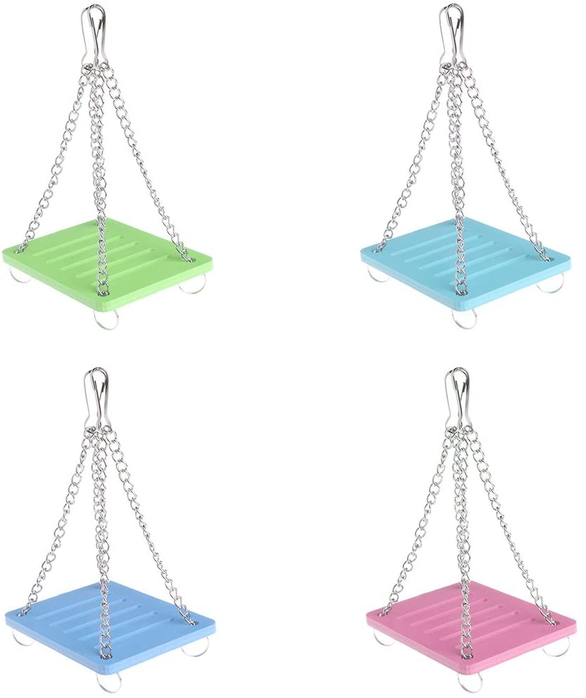  SimpleLife Hammack Swing Toys Jaula Colgante para Animales pequeños Mascotas Coloridas Plataforma de Soporte Jaula para jerbos Nido Hábitat Accesorios 