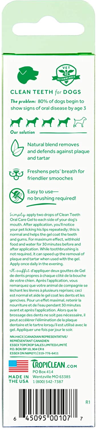  TROPICLEAN 0645095010253 - Clean Dientes Oral Care Gel 118 ml 