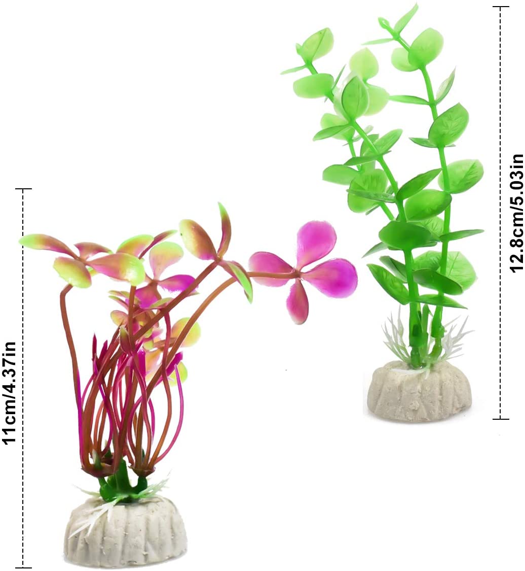  WEONE Plantas Plásticas para Acuarios, 10 Piezas Altura Plantas Acuario para Decoración Acuario 