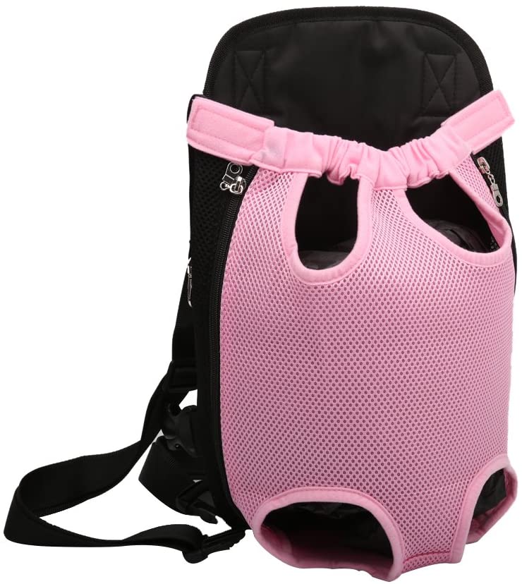  YOUJIA Mochila Bolsa para Perro Gato Mascota, Bolsa de Transporte con Gancho y Correa Ajustable Pink, S (28*18cm) 
