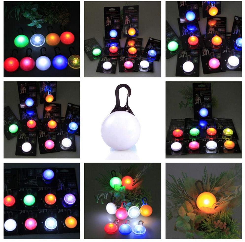  7Pcs Clip-On Colgante LED para Mascotas, AUOKER Seguridad Luz de Perro LED Collar Pet Collar luces LED para Niños, Corredores, Ciclistas, Animales al aire libre Perros, Gatos - Charms para Collares 