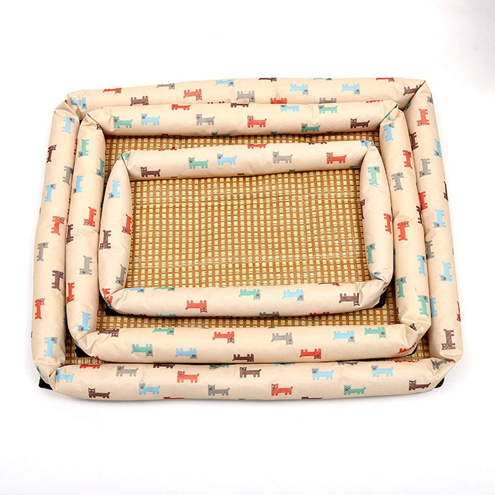  Aden Cama para Perros - Bambú De Verano Sofá para Perro Gatos - Super Respirable Y Comodo 