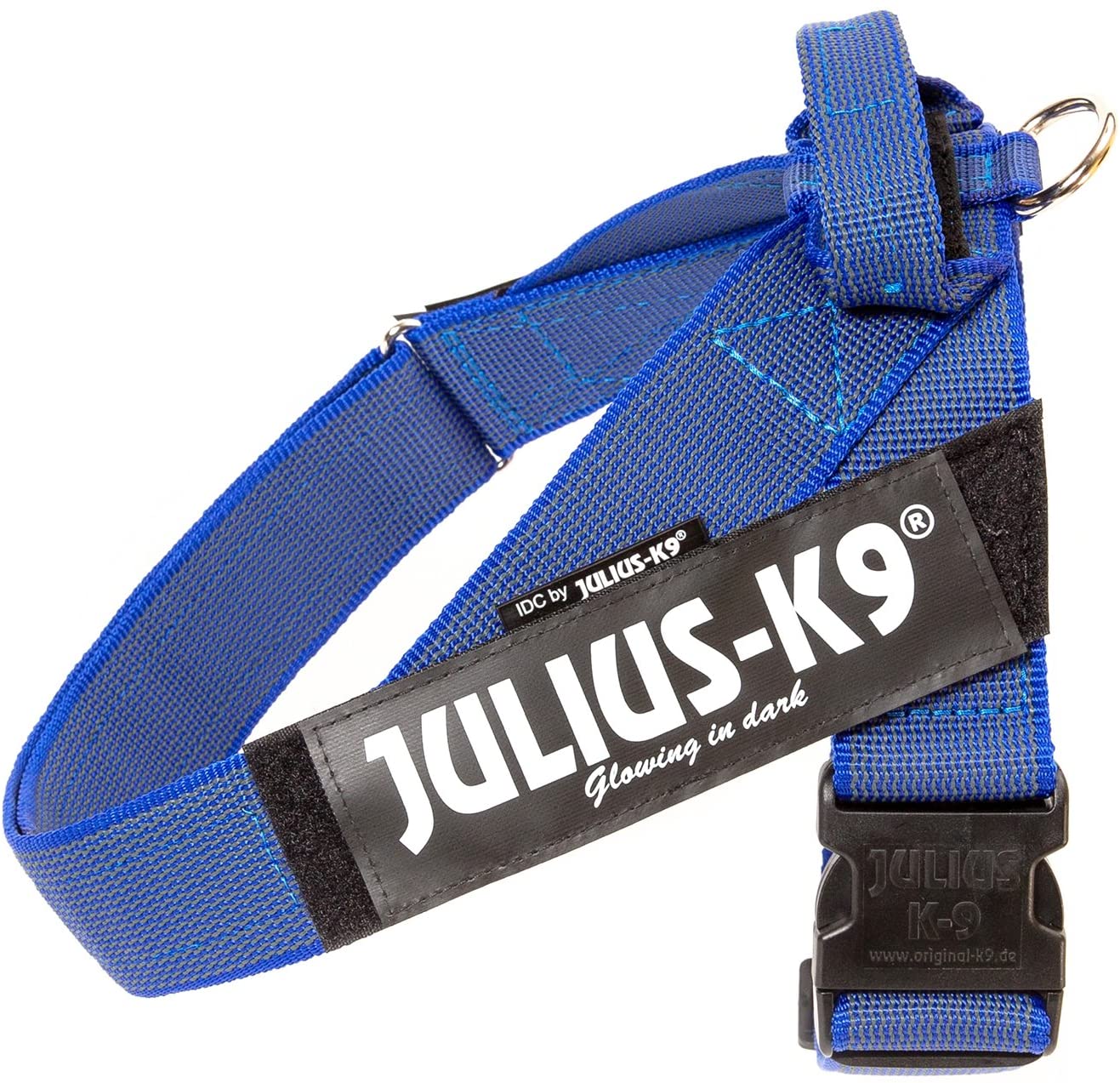  Arnés para cinturón de seguridad JULIUS-K9 y Correa para Perro, con Mango y Junta Tórica - color azul - talla: 1 