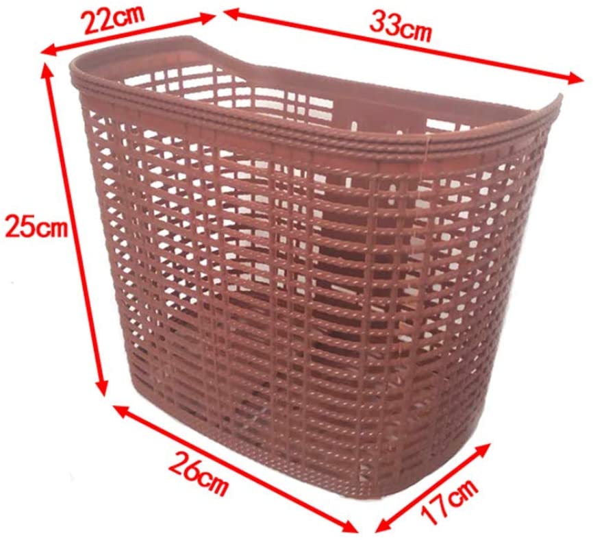  Canasta de bicicleta canasta de plástico resistente a la caída canasta delantera de una pieza escorpión de coche eléctrico accesorios de soporte modificados para bicicleta Bolsa de compras de picnic 