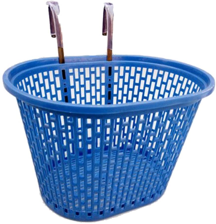  Cesta de bicicleta Cesta de bicicleta de plástico Frente desmontable Bolsa de compras de ciclo de plástico Cestas colgantes for manillar Paquete de 2 Fácil de instalar Bicicleta cesta delantera 