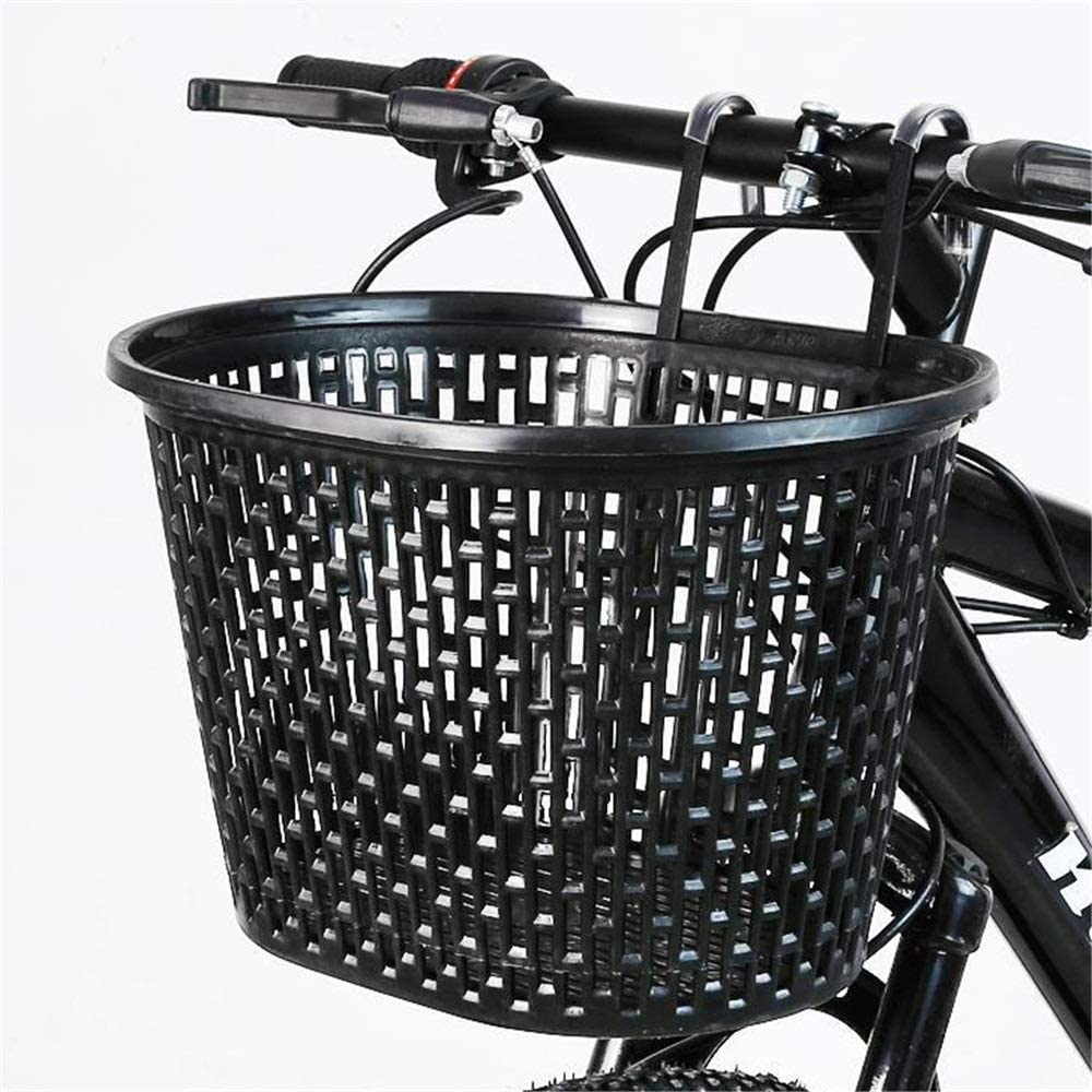  Cesta de bicicleta Cesta de bicicleta de plástico Frente desmontable Bolsa de compras de ciclo de plástico Cestas colgantes for manillar Paquete de 2 Fácil de instalar Bicicleta cesta delantera 