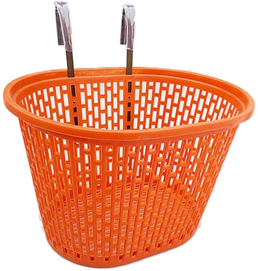  Cesta de bicicleta Cesta de bicicleta de plástico Frente desmontable Bolsa de compras de ciclo de plástico Cestas colgantes for manillar Paquete de 2 Fácil de instalar Bicicleta cesta delantera 