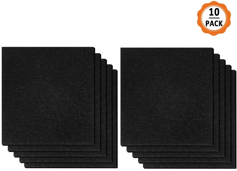  Dadabig 10 Piezas Filtros de Carbono para Gatos Filtros para arenero de Gatos Filtro De Desodorización De Carbón Activado para Mascotas,Negro 